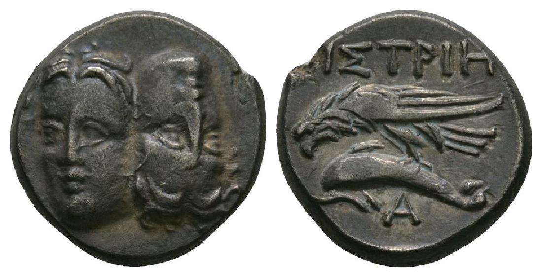 Greek Coins - Istros - Eagle on Dolphin Drachm (1 of 1)