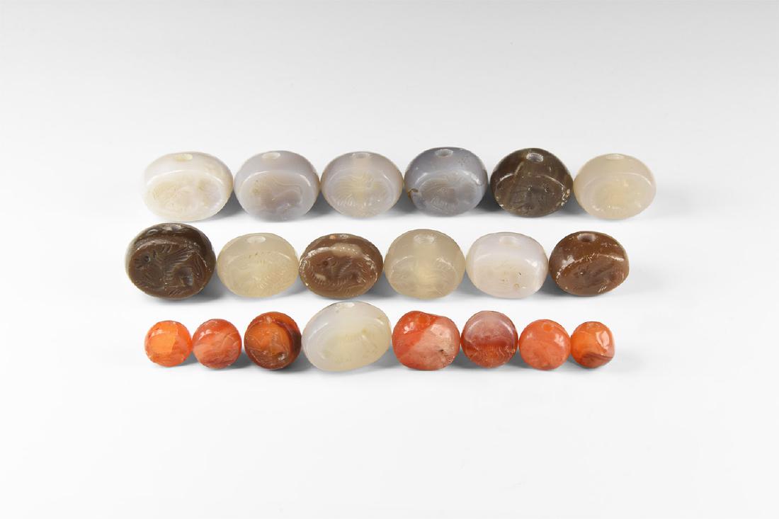 Western Asiatic Sassanian Style Stamp Seal Group. (1 of 1)