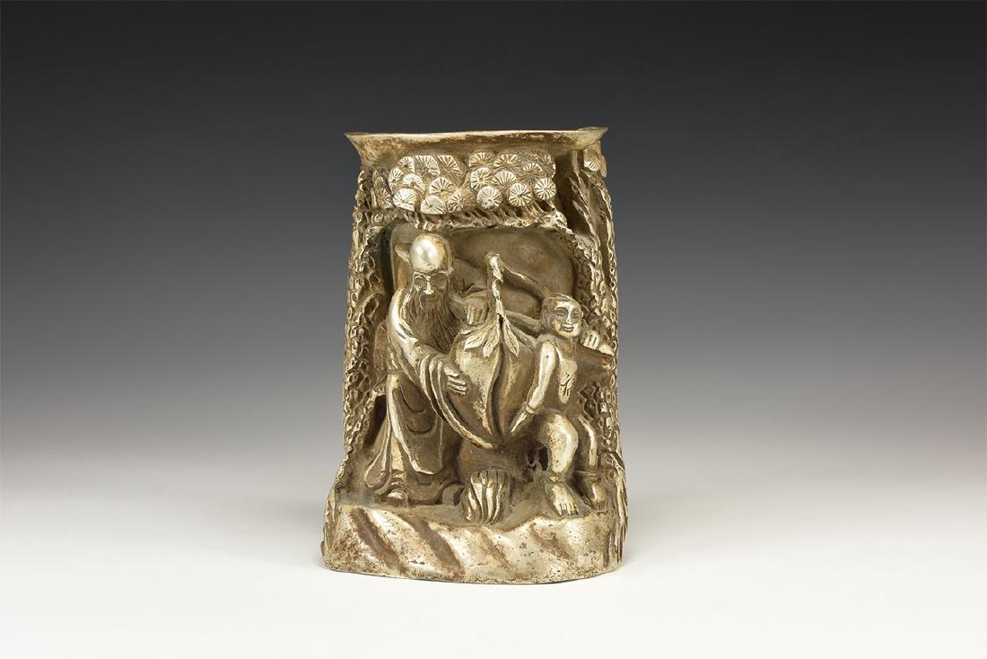 Chinese Brush Pot with Shou-Xing. (1 of 1)