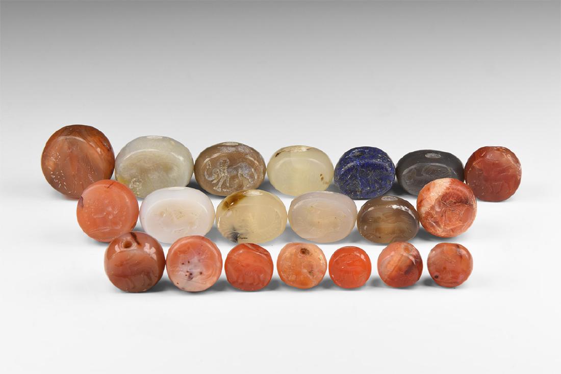 Western Asiatic Sassanian Style Stamp Seal Group. (1 of 1)