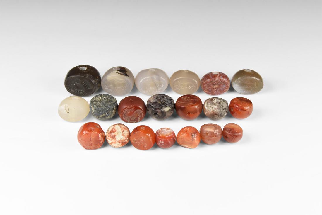 Western Asiatic Sassanian Style Stamp Seal Group. (1 of 1)