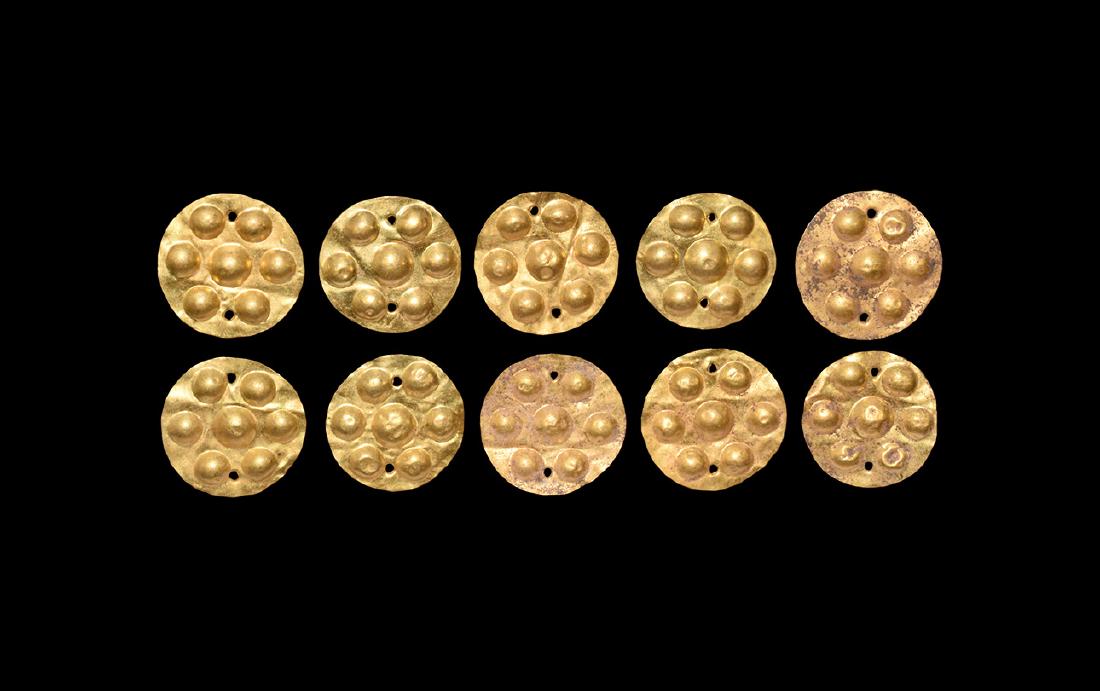 Greek Gold Shield-Shaped Plaque Group (1 of 1)