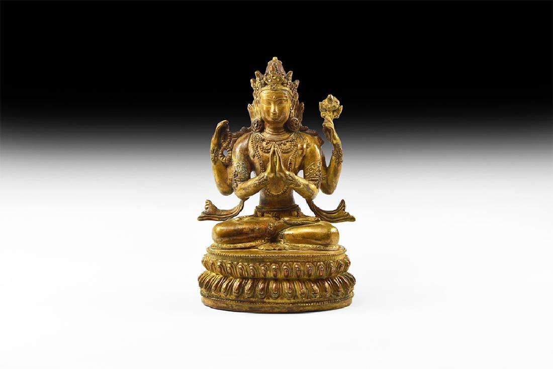 Tibetan Gilt Multi-Armed Avalokiteshvara (1 of 1)