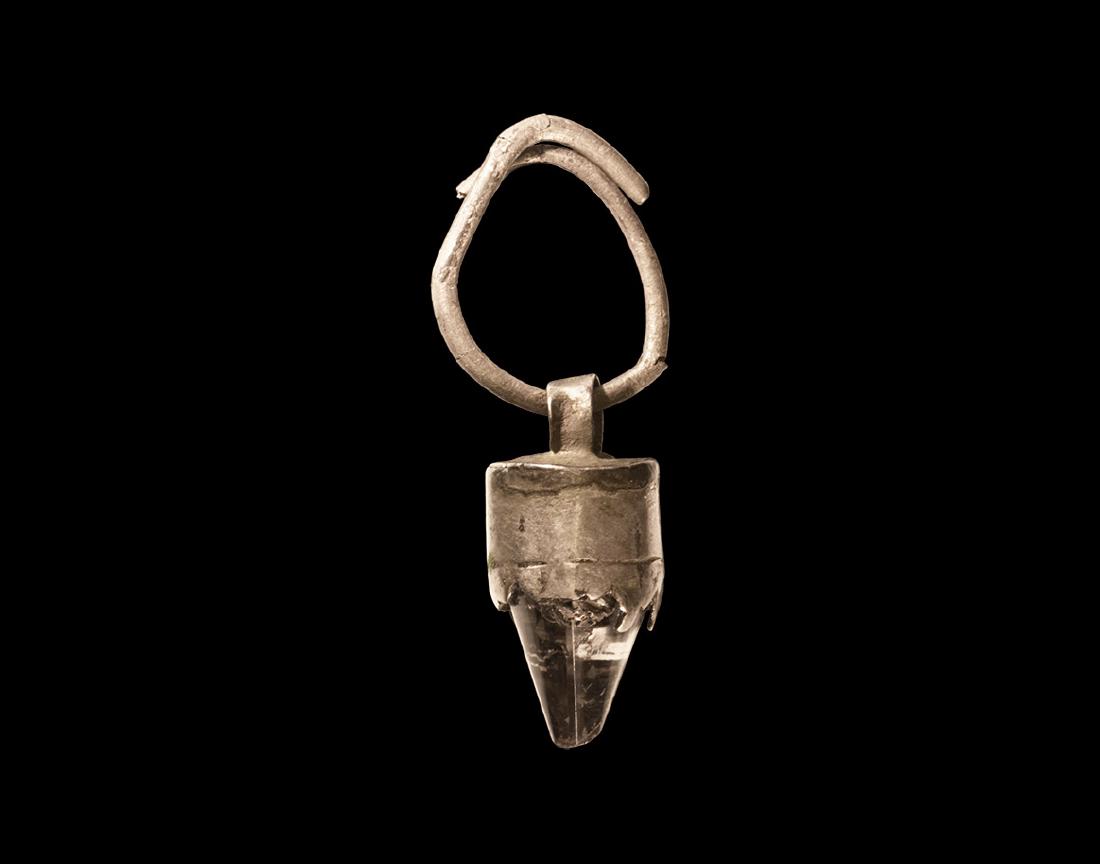 Viking Silver and Crystal Elfshot Pendant (1 of 1)