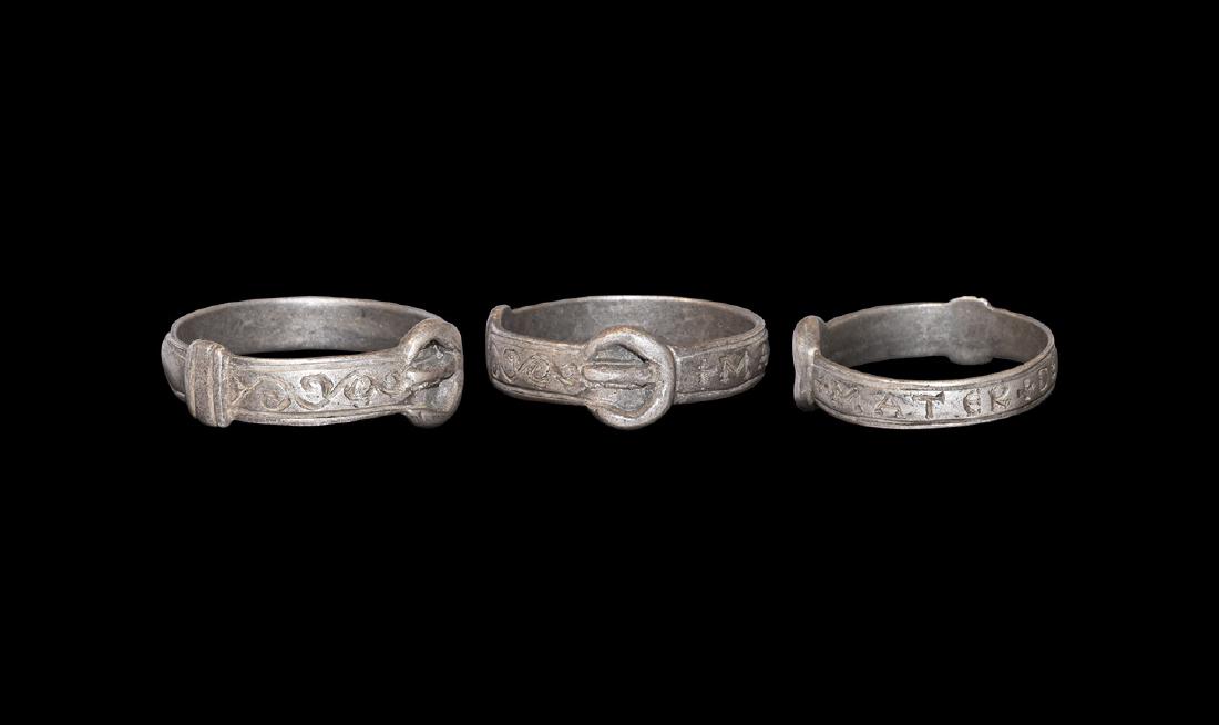 Medieval Silver Ring with MATER DEI (1 of 1)