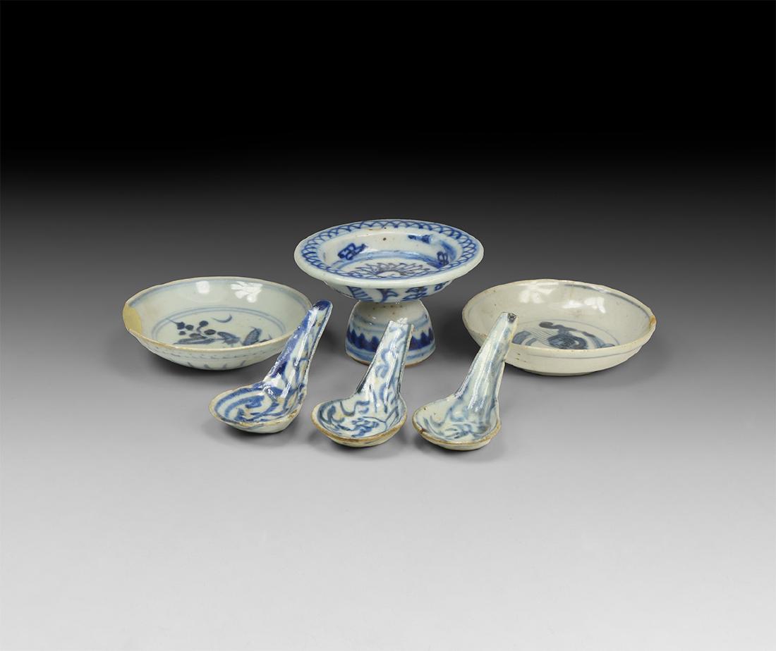 Ming Blue and White Glazed Pottery Collection (1 of 1)