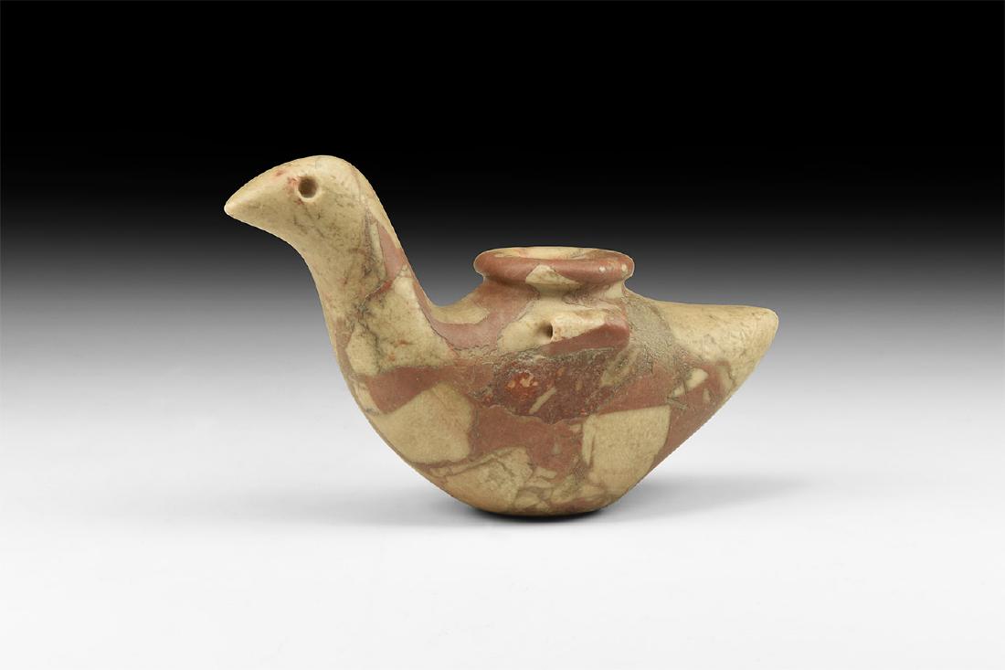 Egyptian Carved Breccia Bird Vessel (1 of 1)