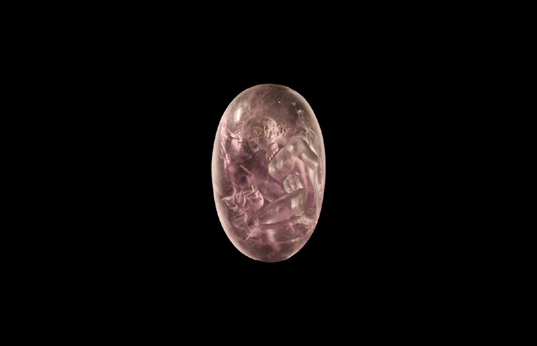 Amethyst Intaglio with Teucer, Cousin of Achilles (1 of 1)