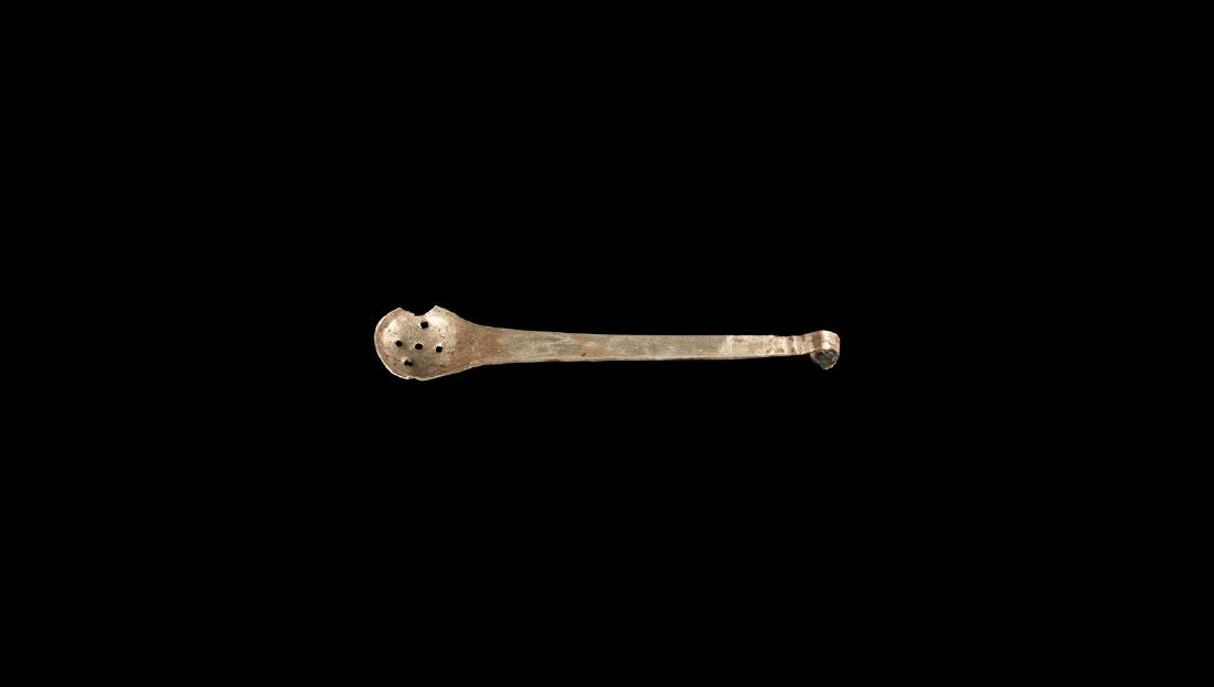 Roman Silver Medical Strainer Spoon (1 of 1)