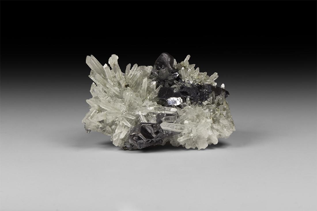 Bulgarian Galena with Quartz & Pyrite Crystals (1 of 1)