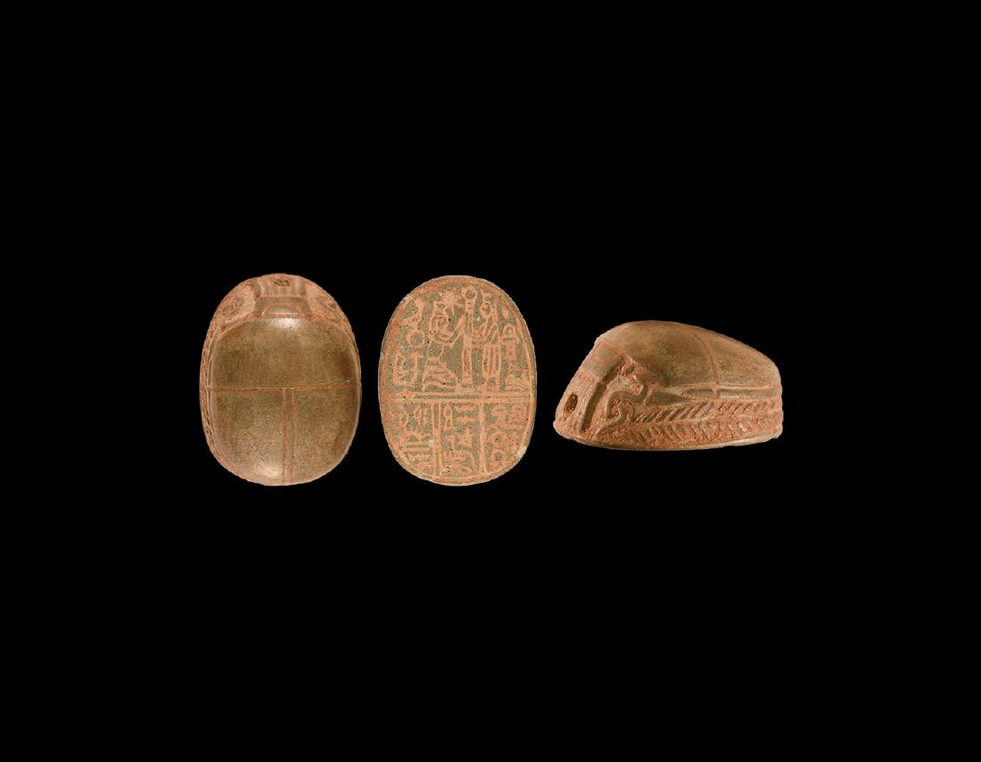 Large Scarab with Goddesses and Hieroglyphs (1 of 1)