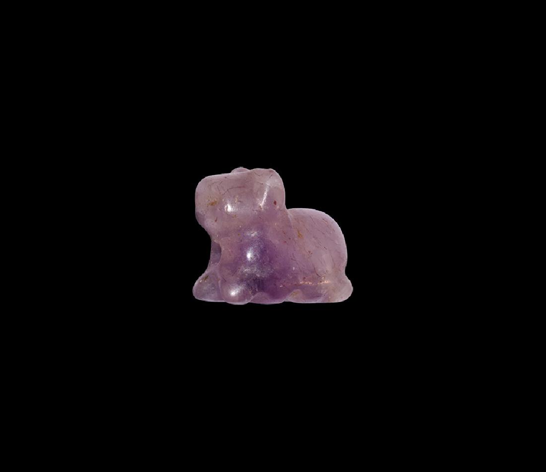 Western Asiatic Amethyst Cat Amulet (1 of 1)