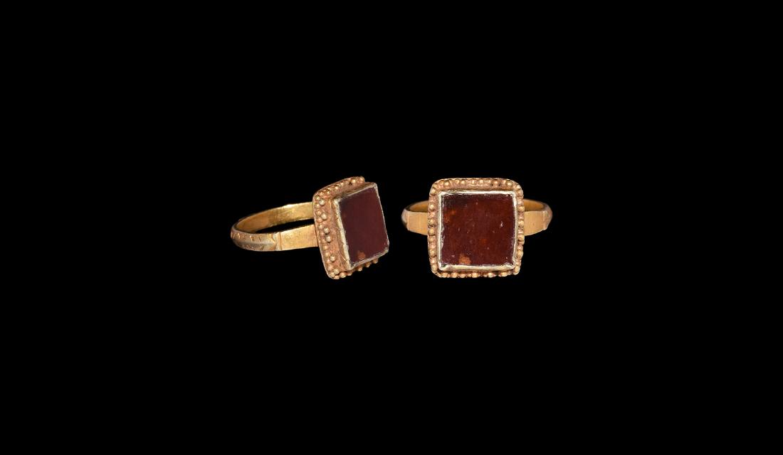 Medieval Gold Ring with Garnet (1 of 1)