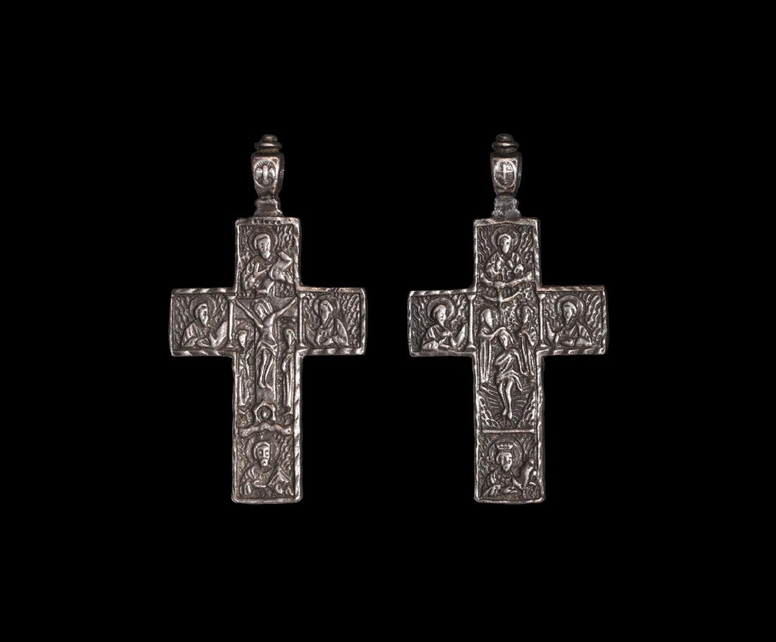 Post Medieval Silver Cross Pendant (1 of 1)