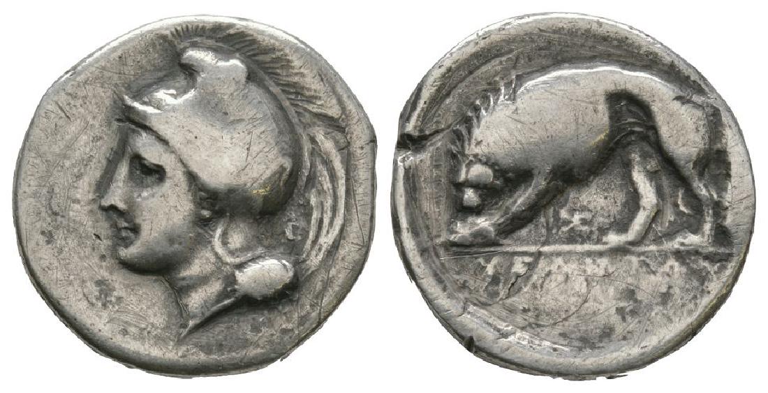 Lucania - Velia - Lion Feeding Nomos (1 of 1)