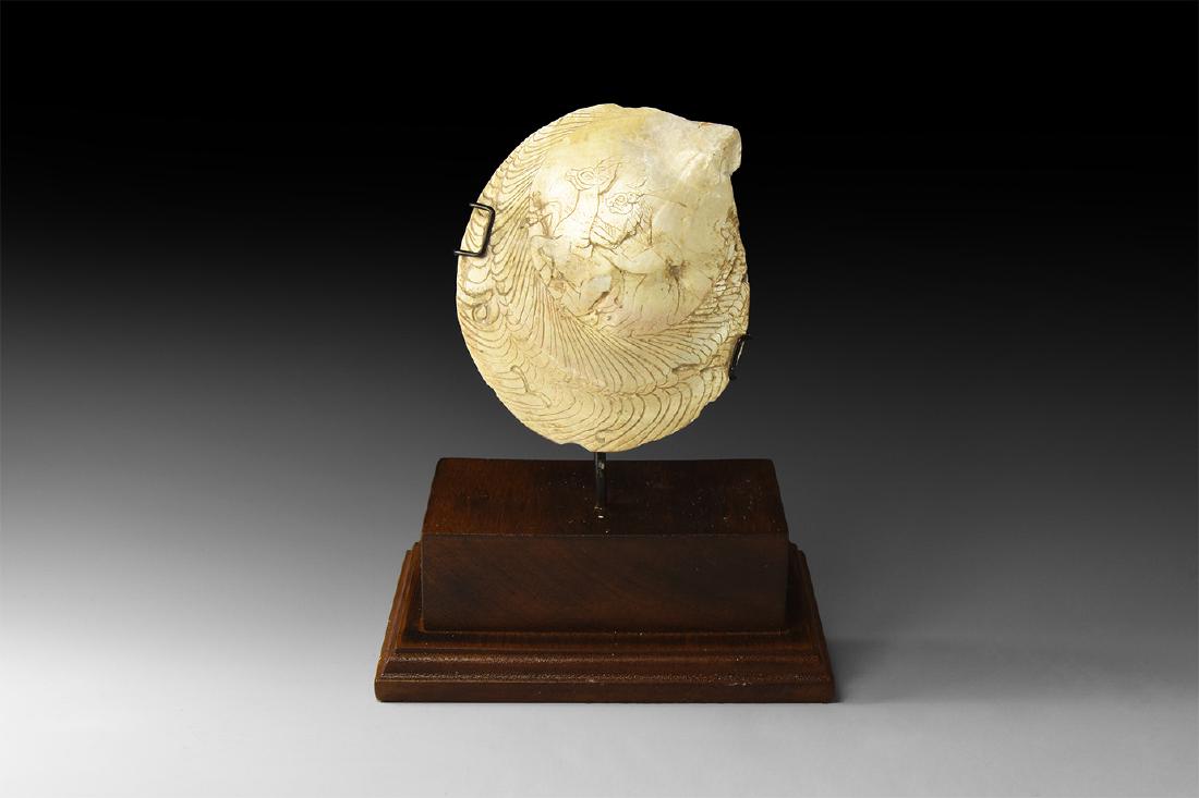 Engraved Shell with Animal Scene (1 of 1)