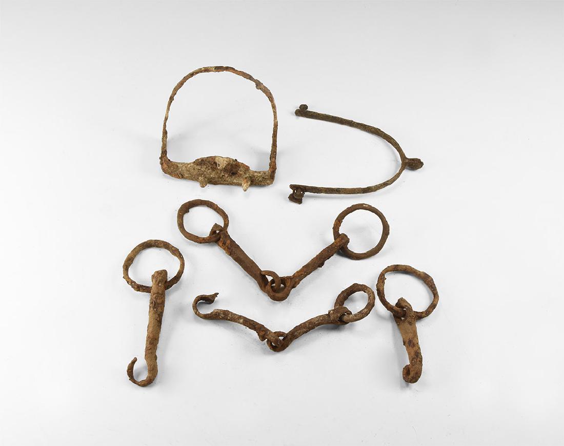 Medieval Horse Bit and Stirrup Group (1 of 1)