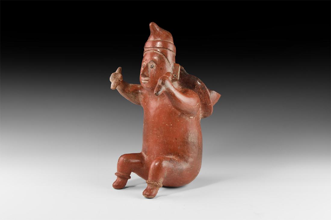 Pre-Columbian Colima Seated Figural Vessel (1 of 1)