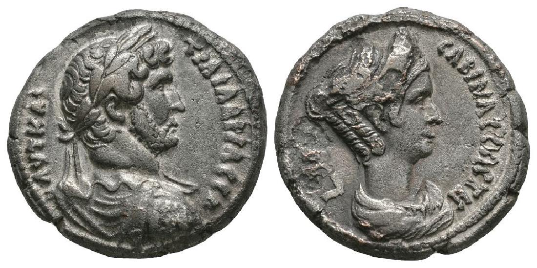 Hadrian and Sabina Double Portrait Tetradrachm