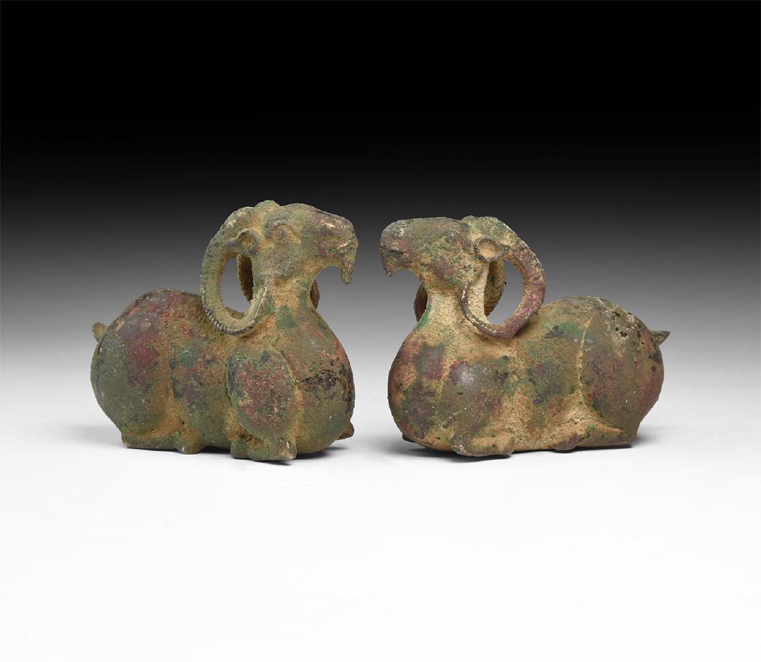 Western Asiatic Style Ram Statuette Pair (1 of 1)