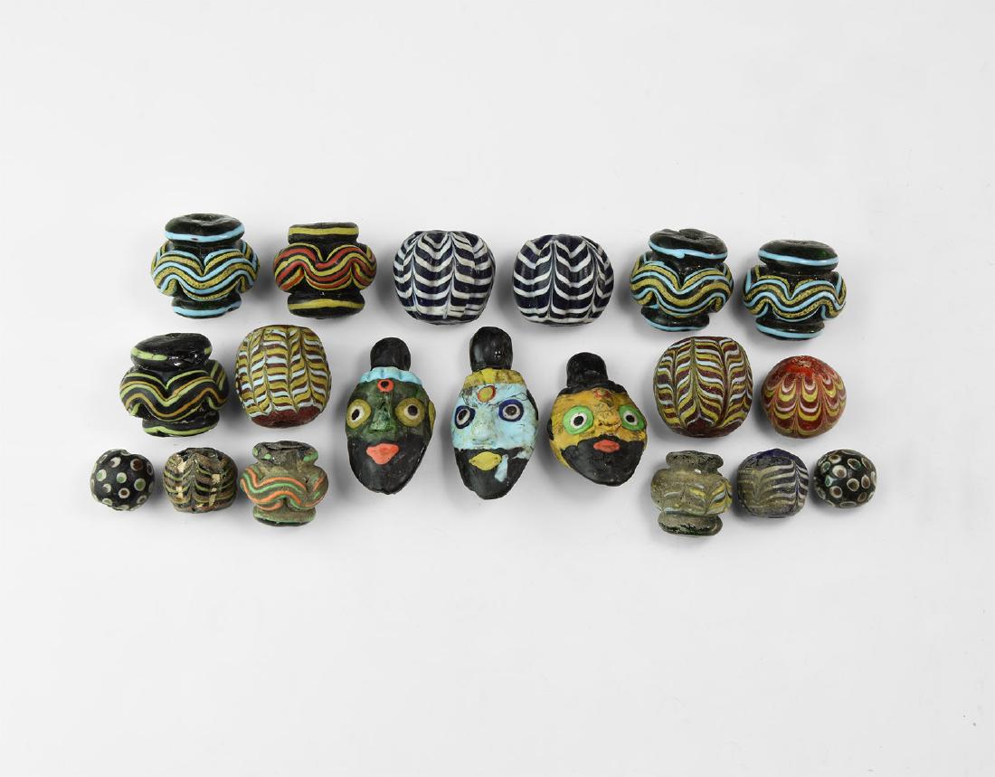Western Asiatic Style Large Glass Bead Group (1 of 1)