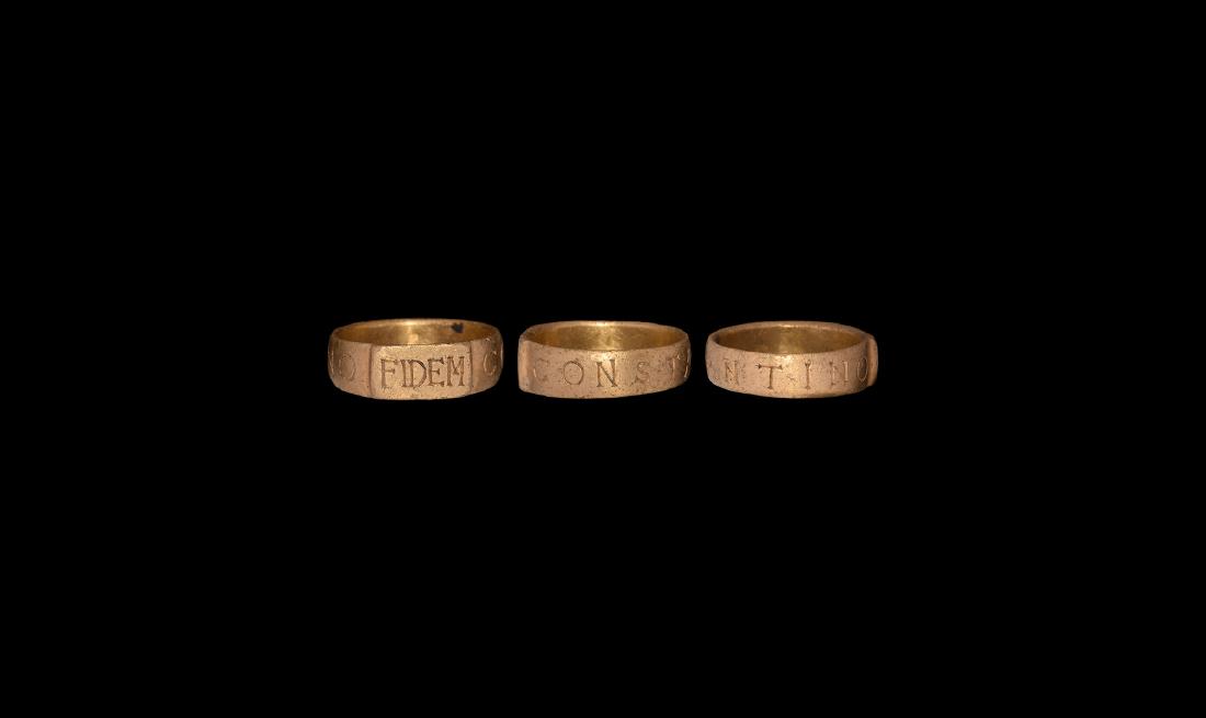 Roman Gold Military 'Fidem Constantino' Ring (1 of 1)