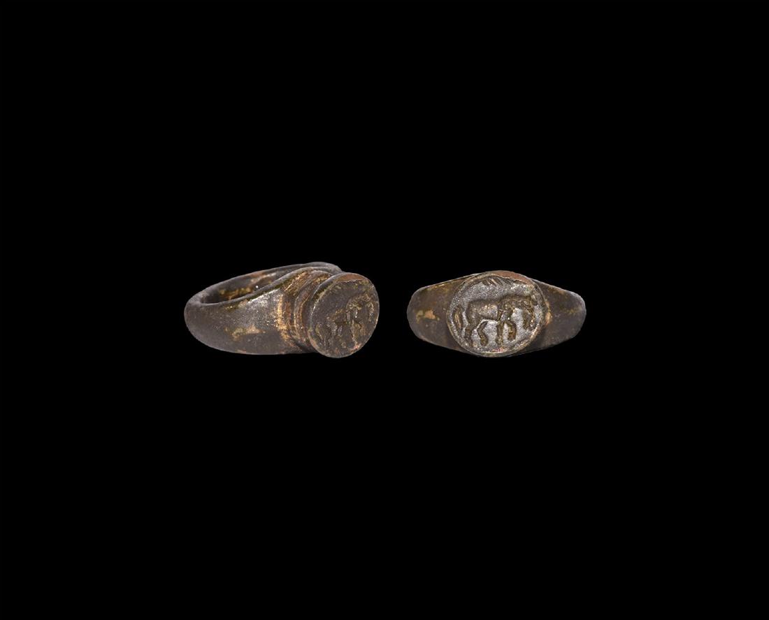 Greek Gilt Ring with Horse (1 of 1)