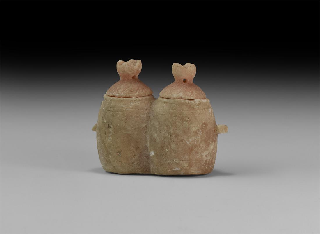 Double-Chambered Vessel with Lids (1 of 1)