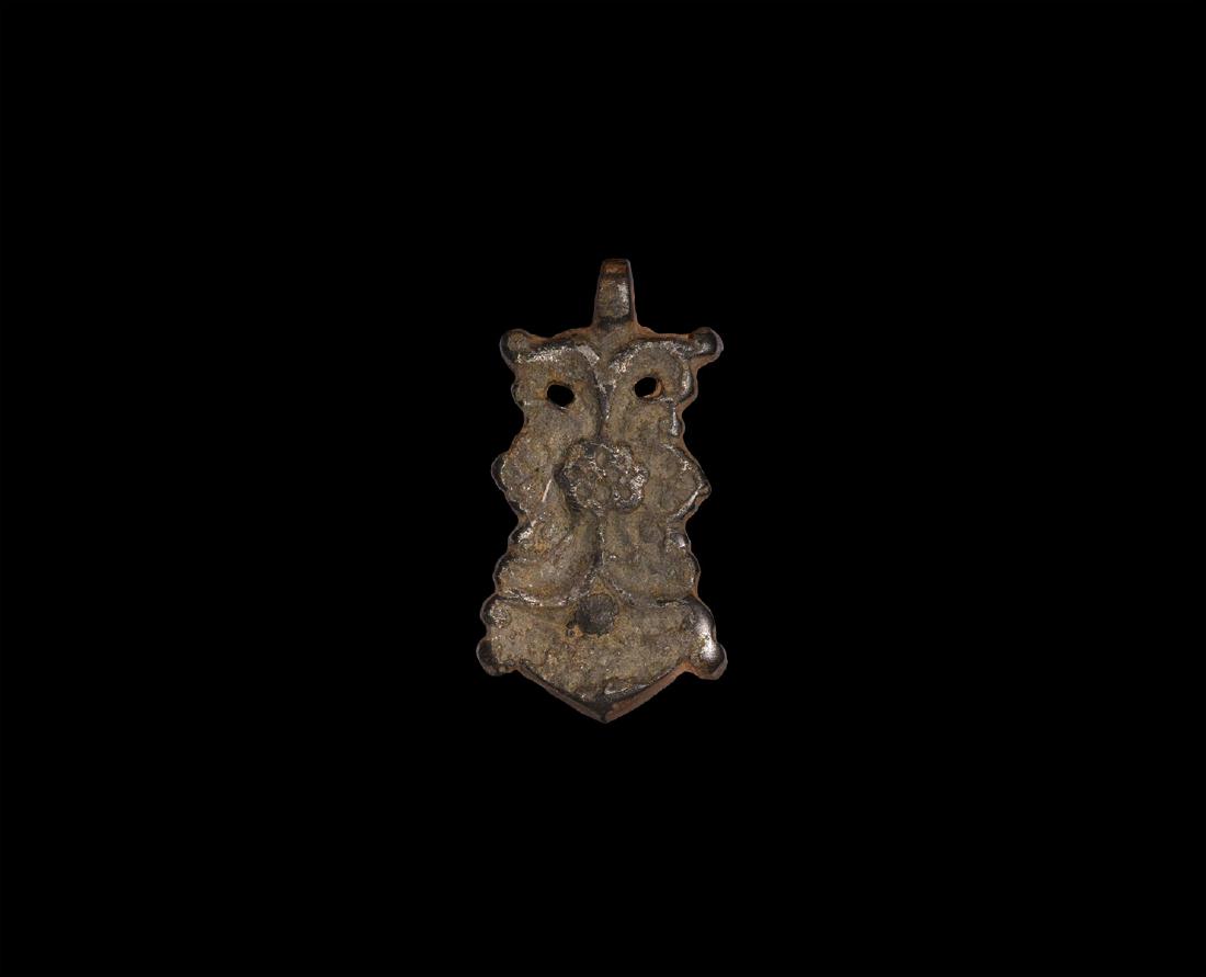 Viking Pendant with Floral Face (1 of 1)