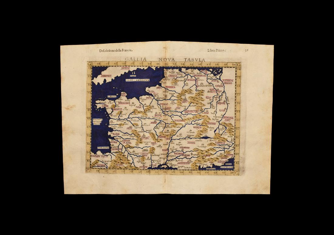 Claudius Ptolemy's Map of Gallia (France) (1 of 1)