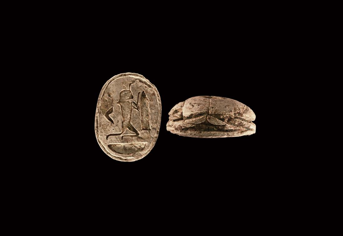 Large Egyptian Hieroglyphic Scarab (1 of 1)