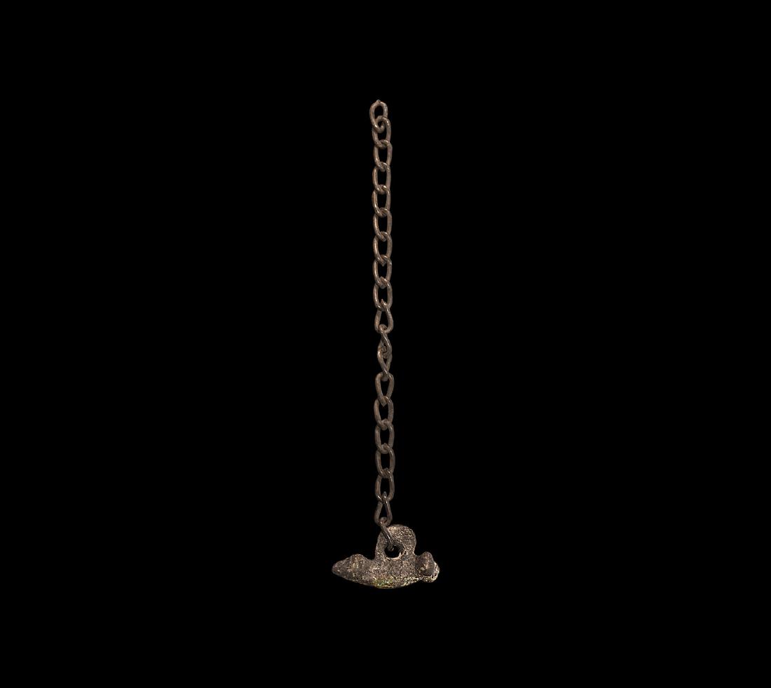 Roman Phallic Pendant with Chain (1 of 1)
