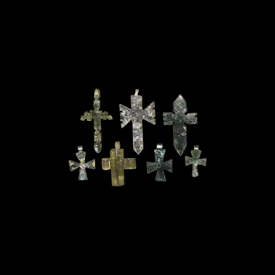 Byzantine Glass Cross Pendant Group (1 of 1)