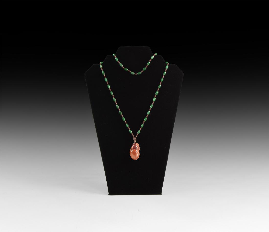 Chinese Necklace with Carved Pendant (1 of 1)