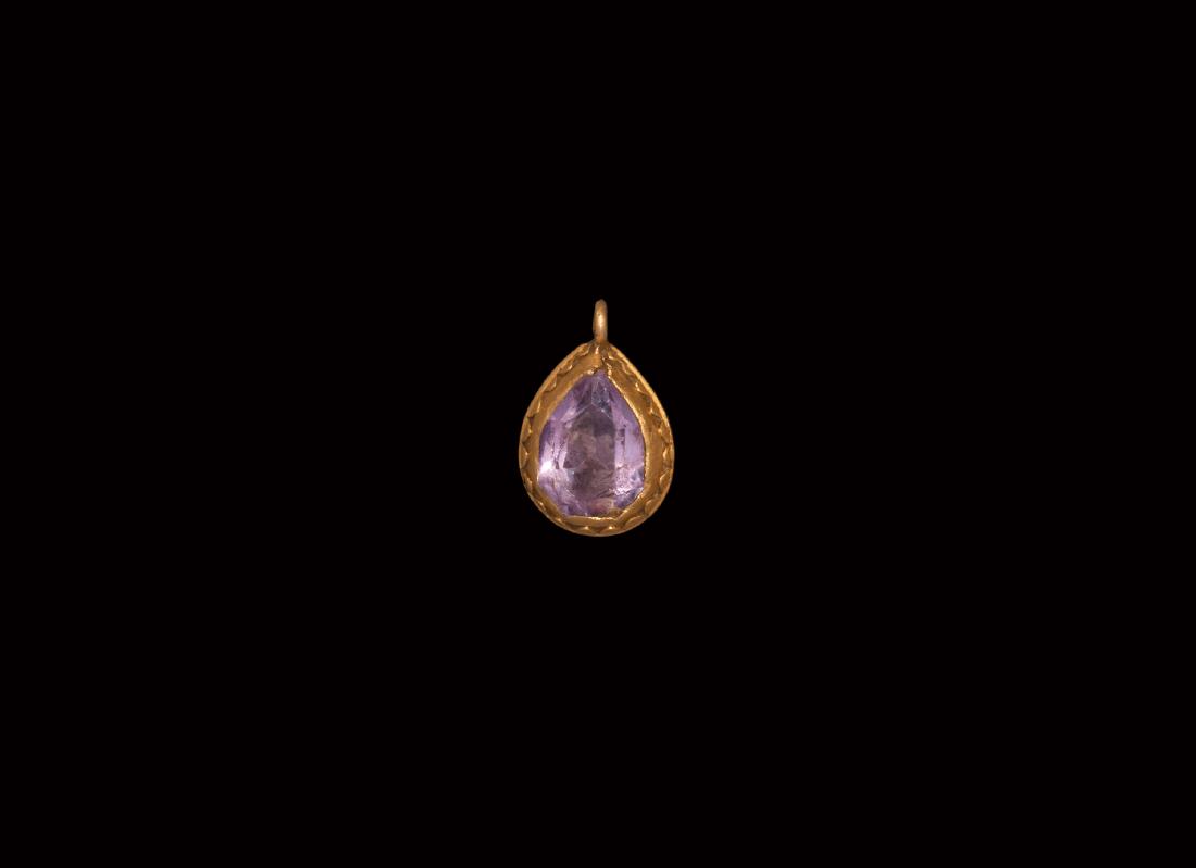 Post Medieval Gold Pendant with Spinel Gemstone (1 of 1)
