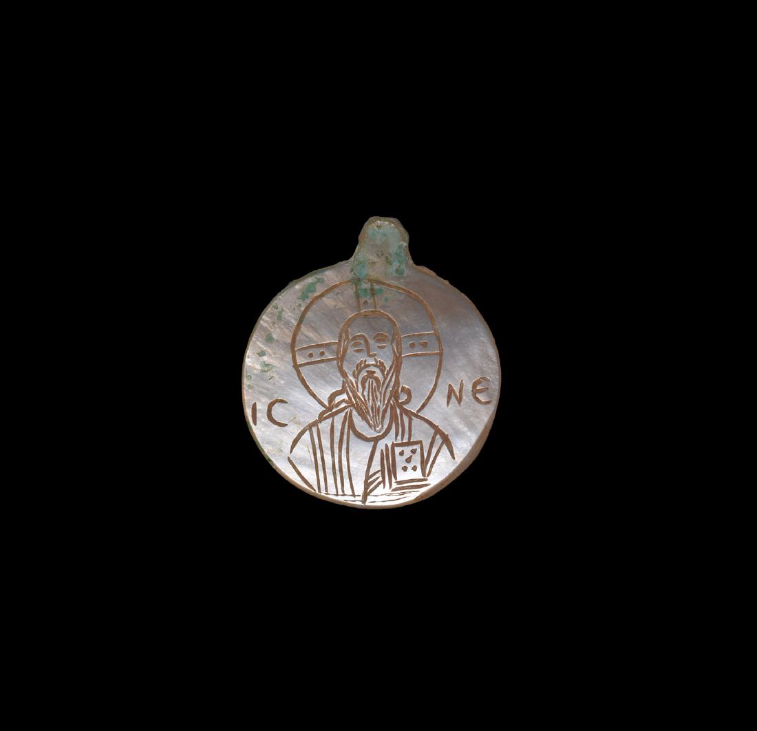 Post Medieval Pendant with Bust of Christ (1 of 1)