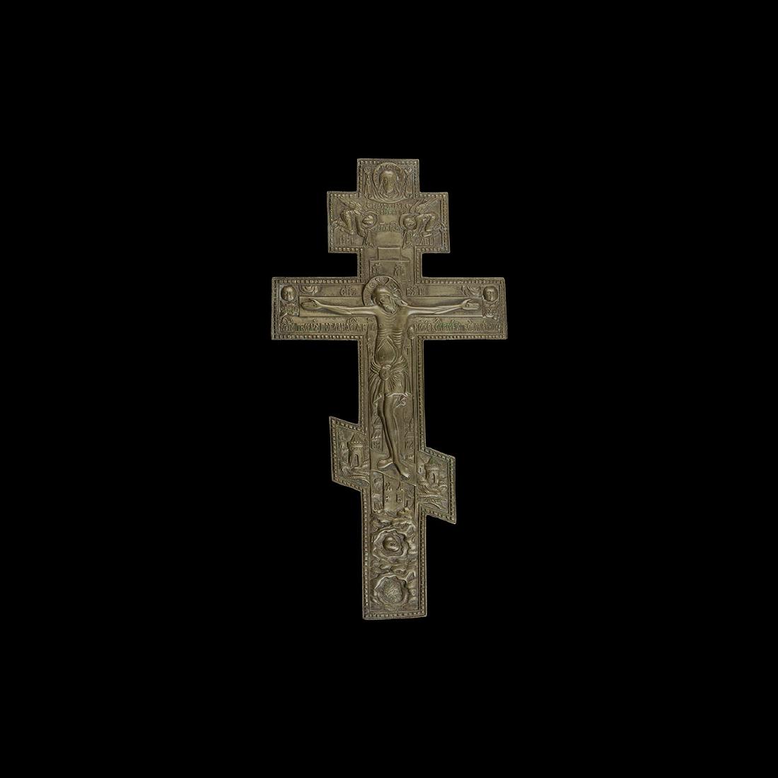 Large Russian Orthodox Bronze Cross (1 of 1)