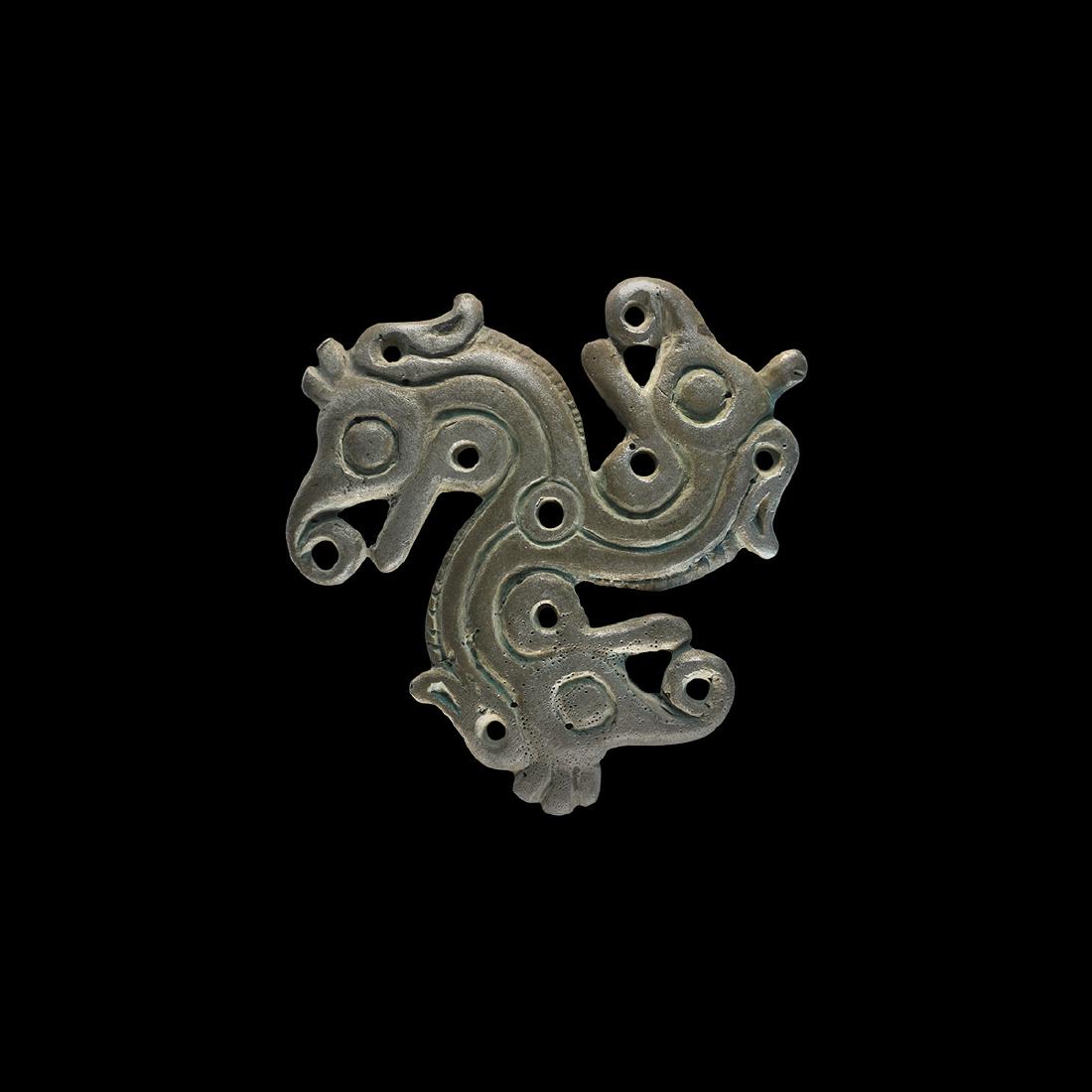 Scythian Silver Mount with Horse-Heads (1 of 1)