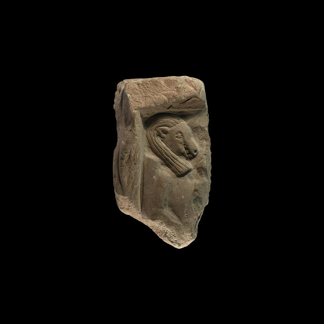 Egyptian Limestone Khnum Frieze Fragment (1 of 1)