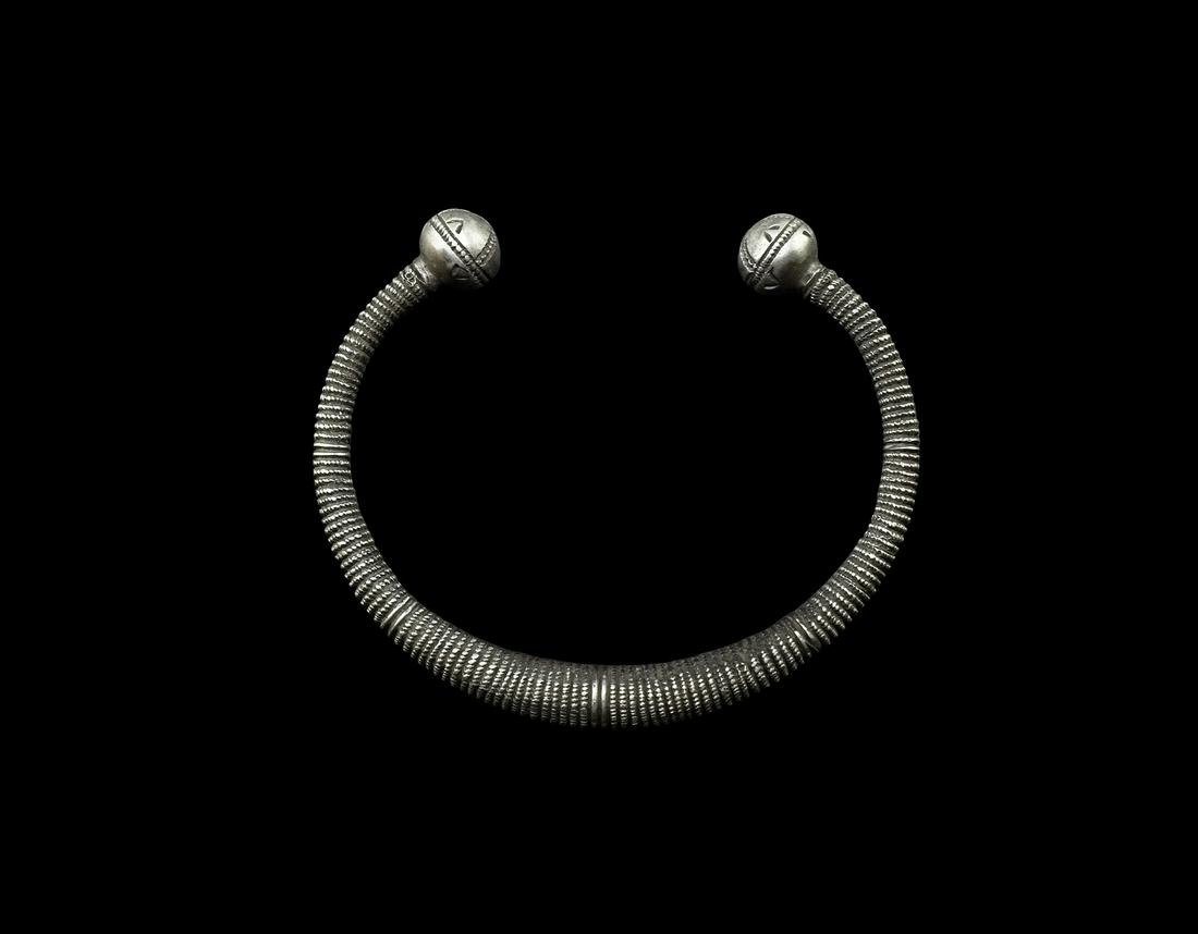 Thracian Decorated Silver Bracelet (1 of 1)