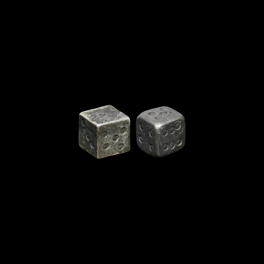 Roman Silver Dice Pair (1 of 1)