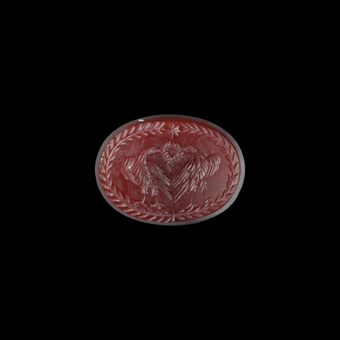 Roman Intaglio Gemstone with Eagles (1 of 1)