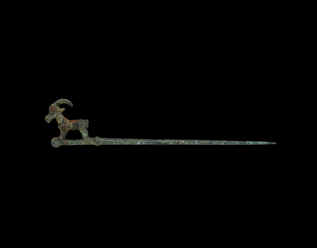 Western Asiatic Luristan Pin with Goat (1 of 1)