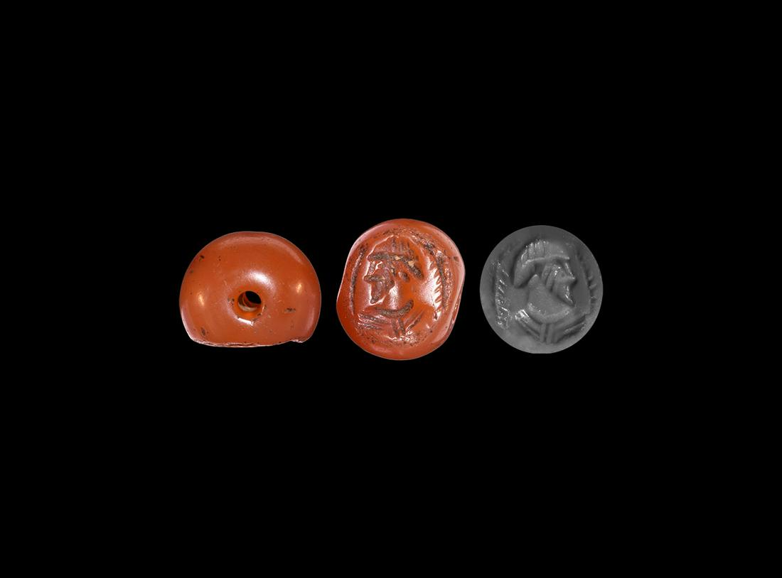 Sassanian Stamp Seal with Male Portrait (1 of 1)