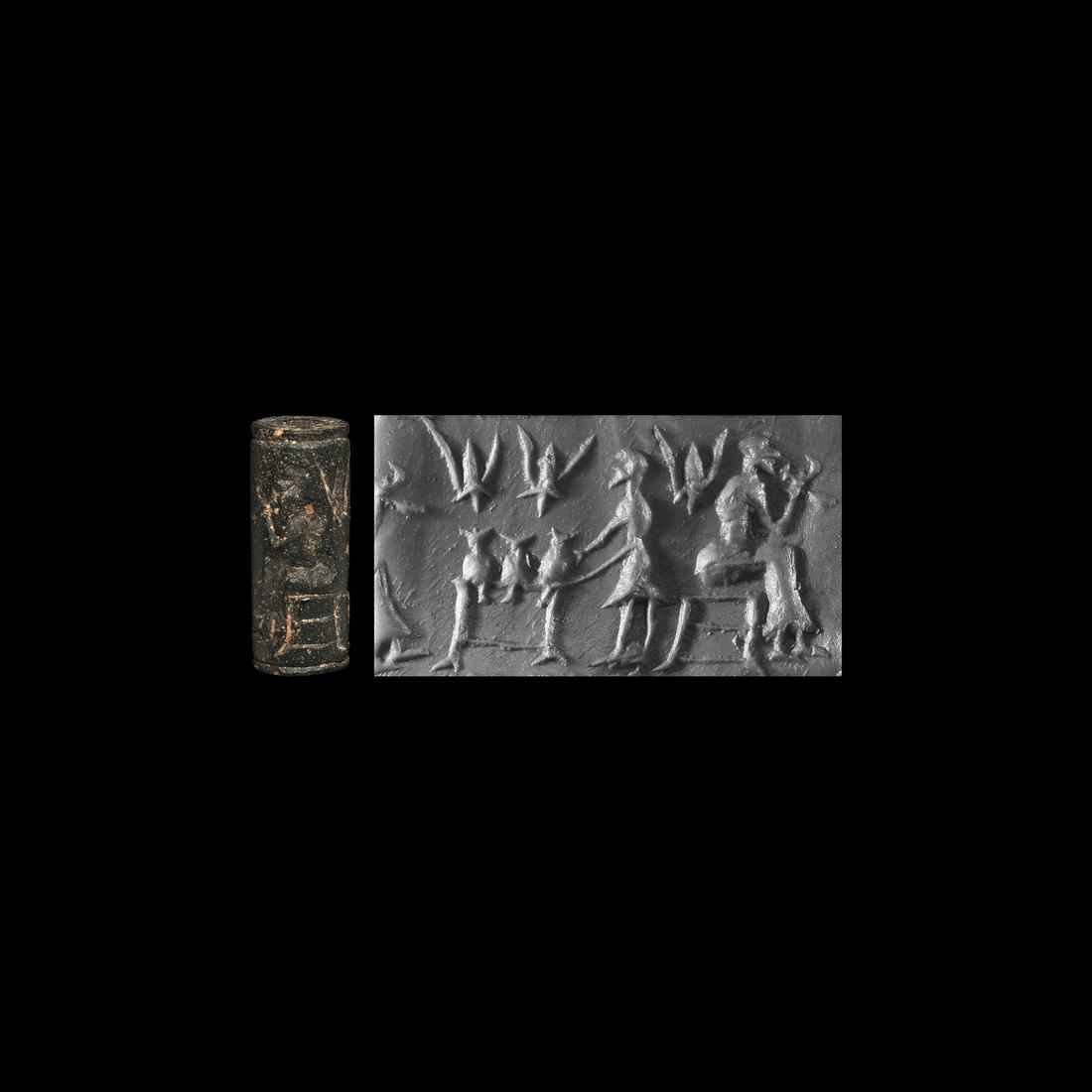 Western Asiatic Cylinder Seal with Figures (1 of 1)