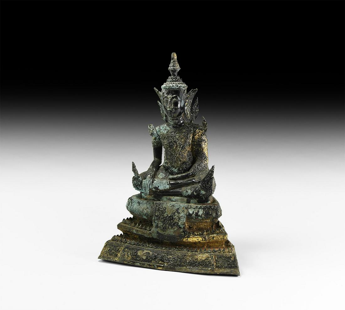Tibetan Gilt Buddha Figurine (1 of 1)