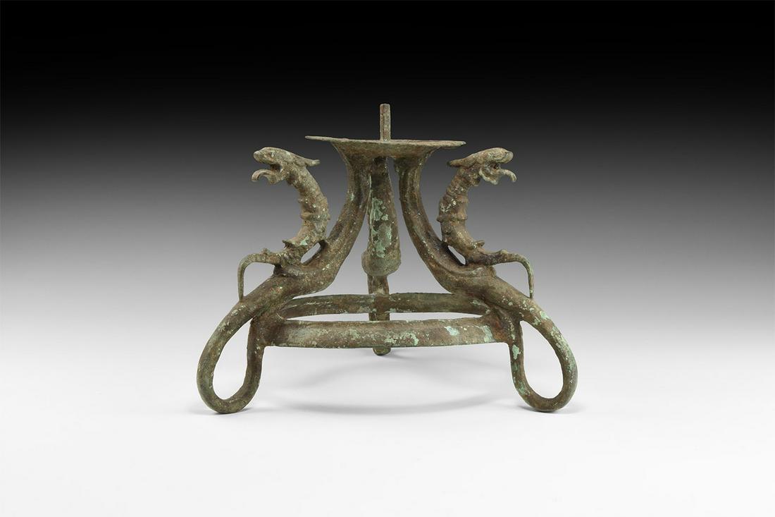 Islamic Oil Lamp Stand Base with Dragons (1 of 1)