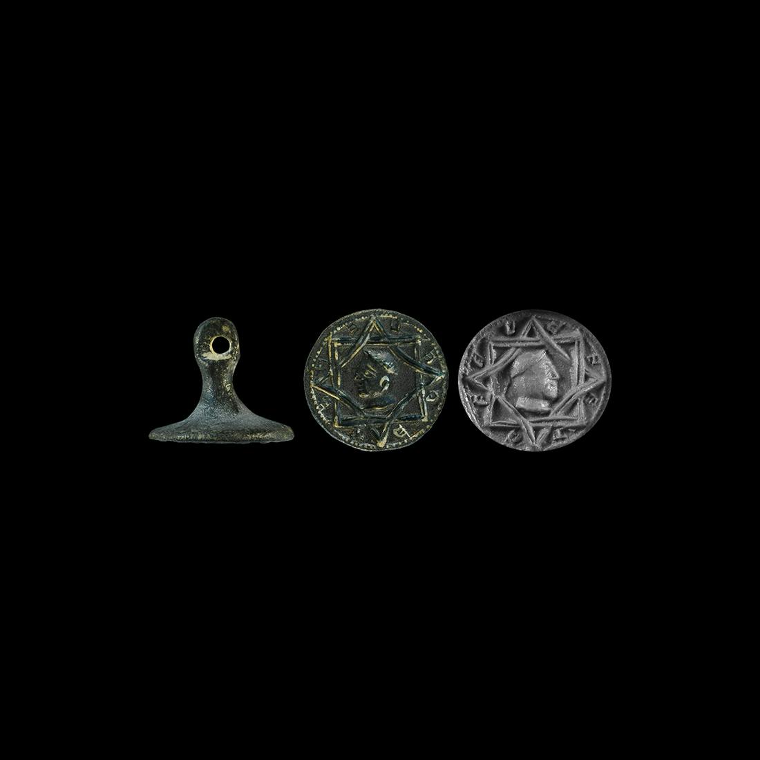 Medieval Merchant's Seal Matrix with Portrait (1 of 1)