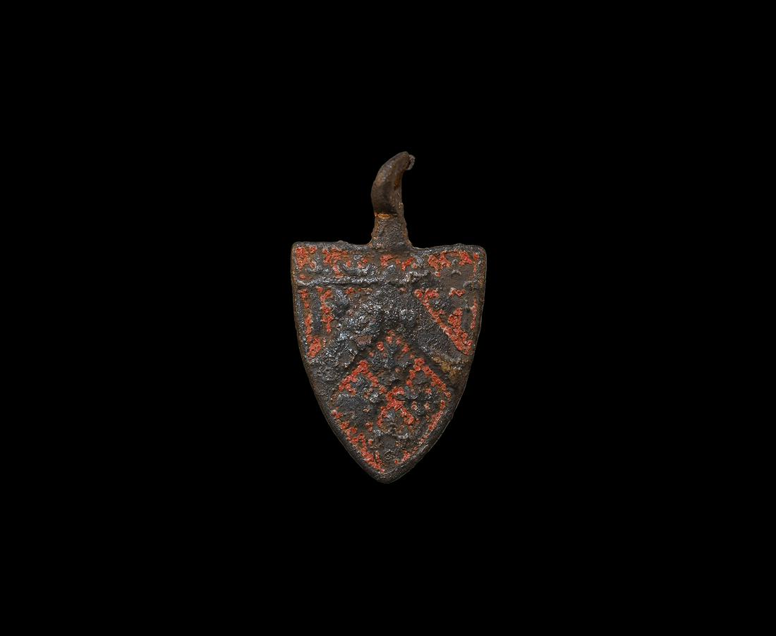 Medieval Enamelled Heraldic Horse Harness Pendant (1 of 1)