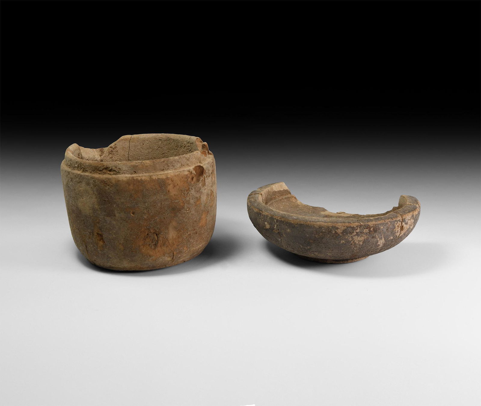 Egyptian Wooden Vessel Group (1 of 1)